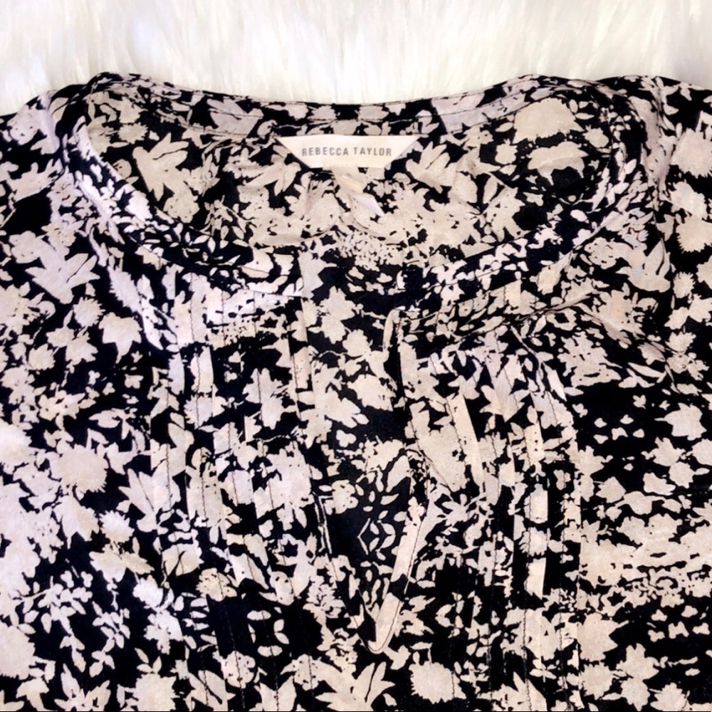 🆕REBECCA TAYLOR Silk Potpourri Paisley Ruffle Top - Picture 6 of 8